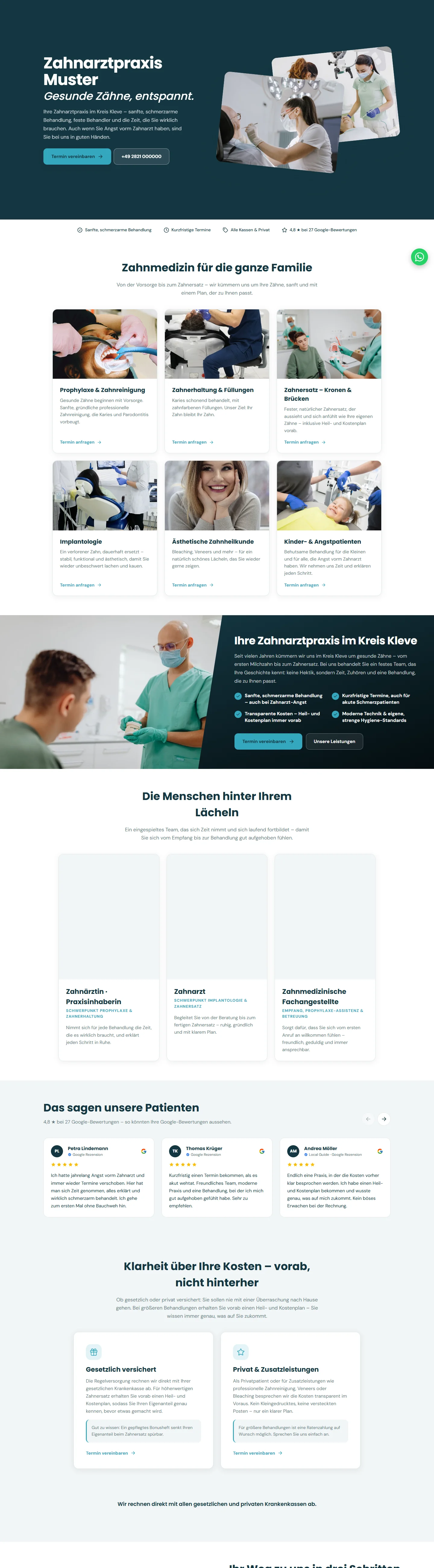 Von uns gestalteter Entwurf einer Website