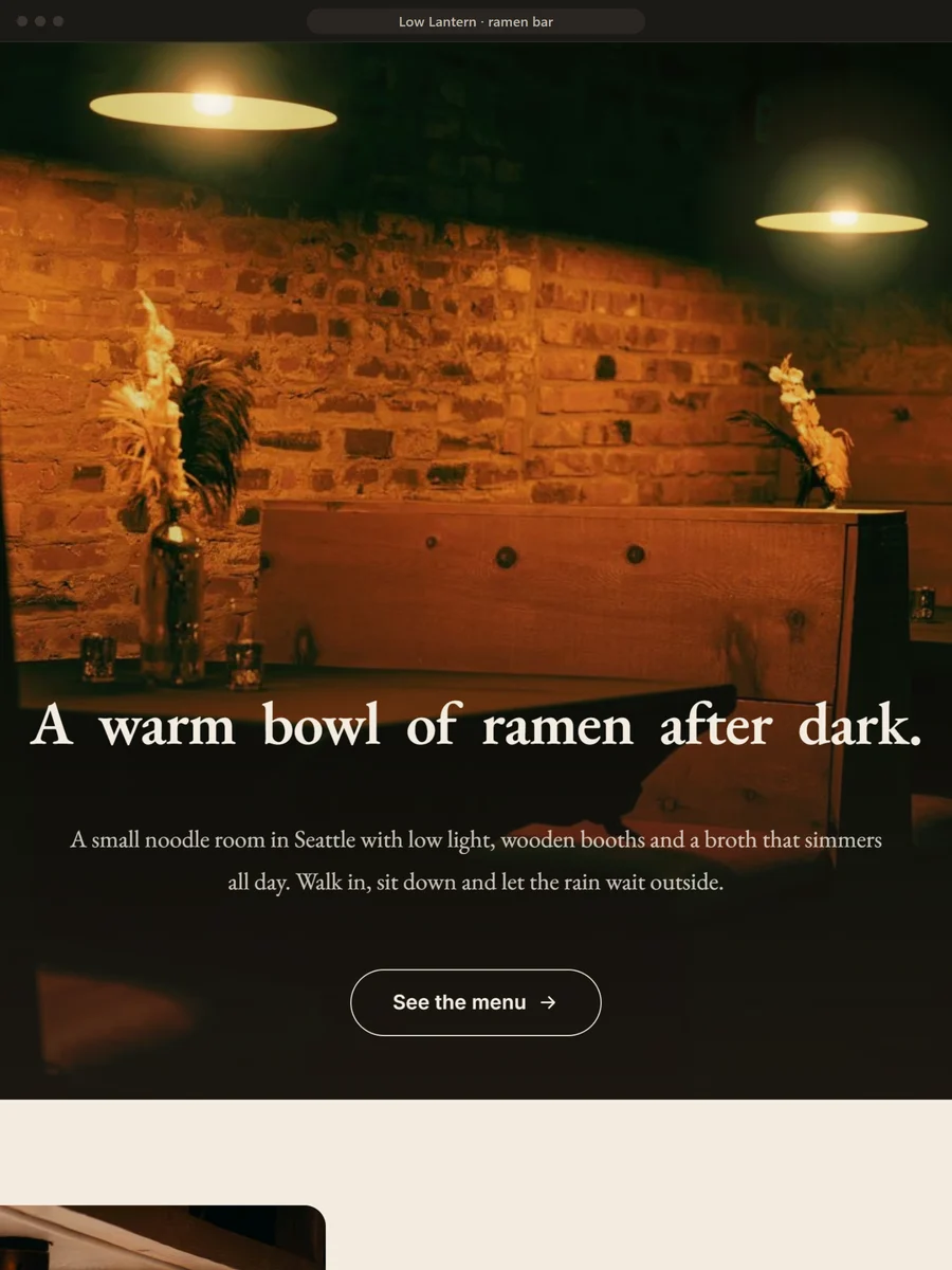 Desktop-Ansicht: Low Lantern