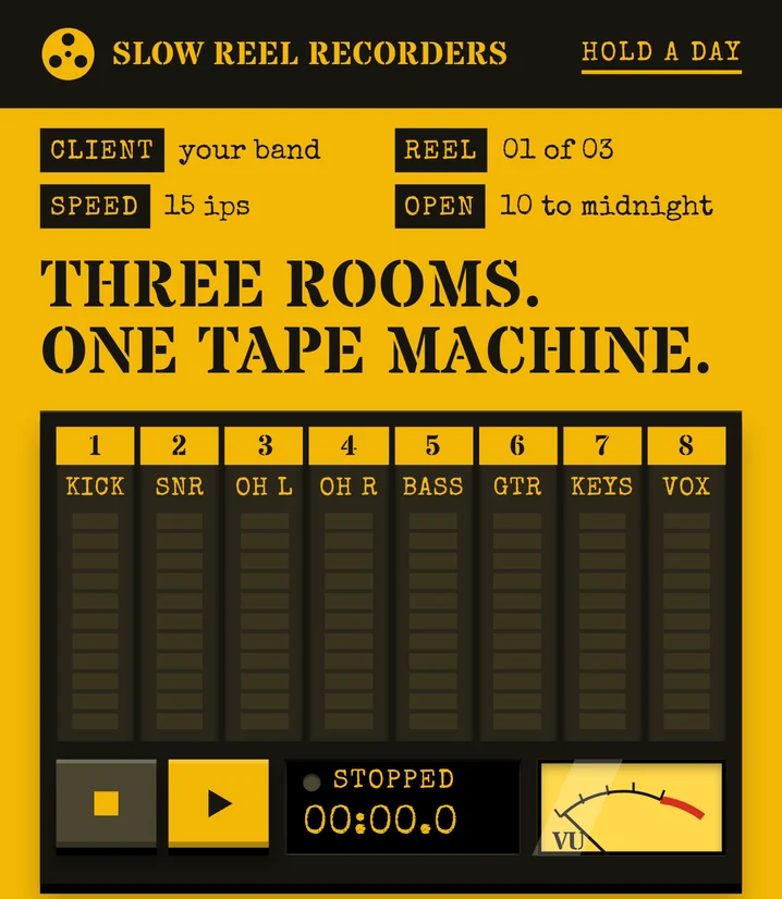 Website-Vorlage: Slow Reel Recorders