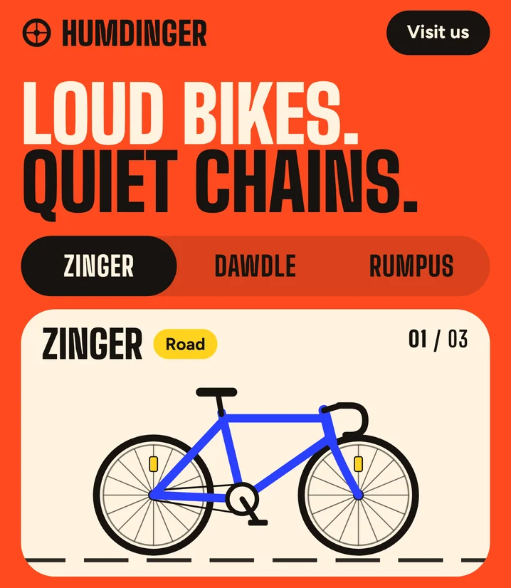 Website-Vorlage: Humdinger Cycles