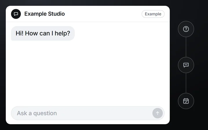 Beispiel: ein Chatbot beantwortet eine Frage