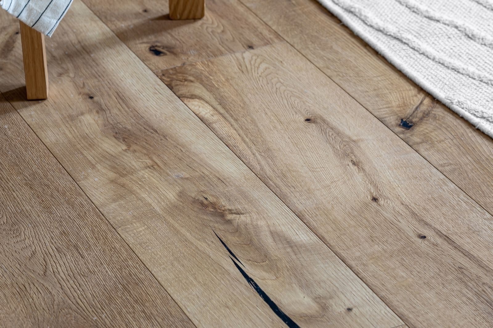 Wide oak planks