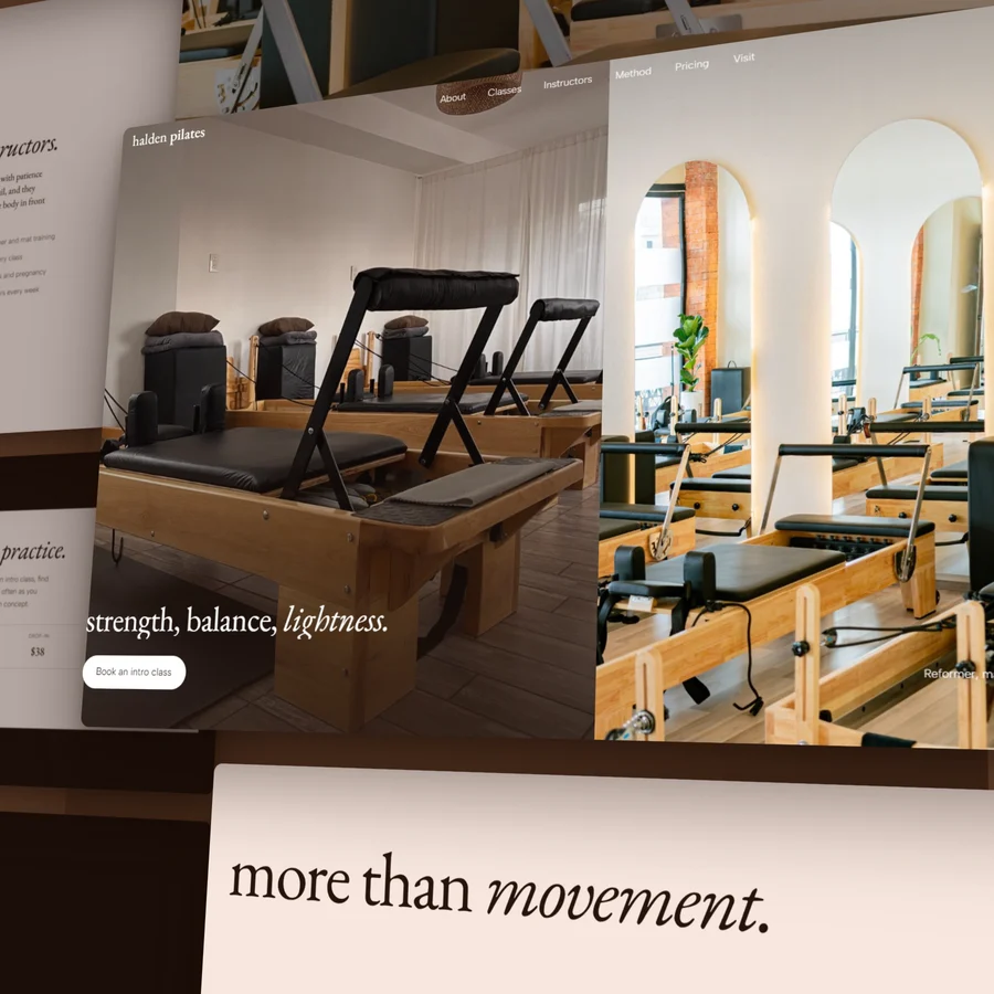 Desktop-Ansicht: Halden Pilates