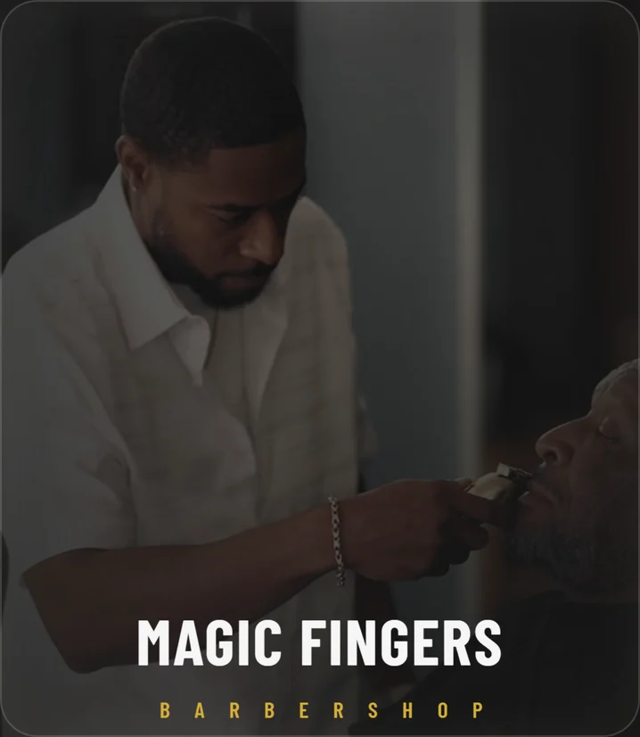 Website von MagicFingers Barbershop auf Desktop und Smartphone