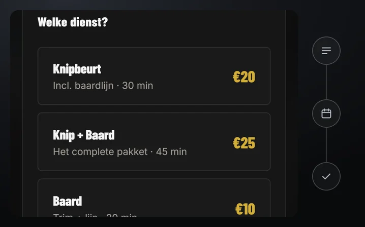 Beispiel: ein Kunde bucht online einen Termin