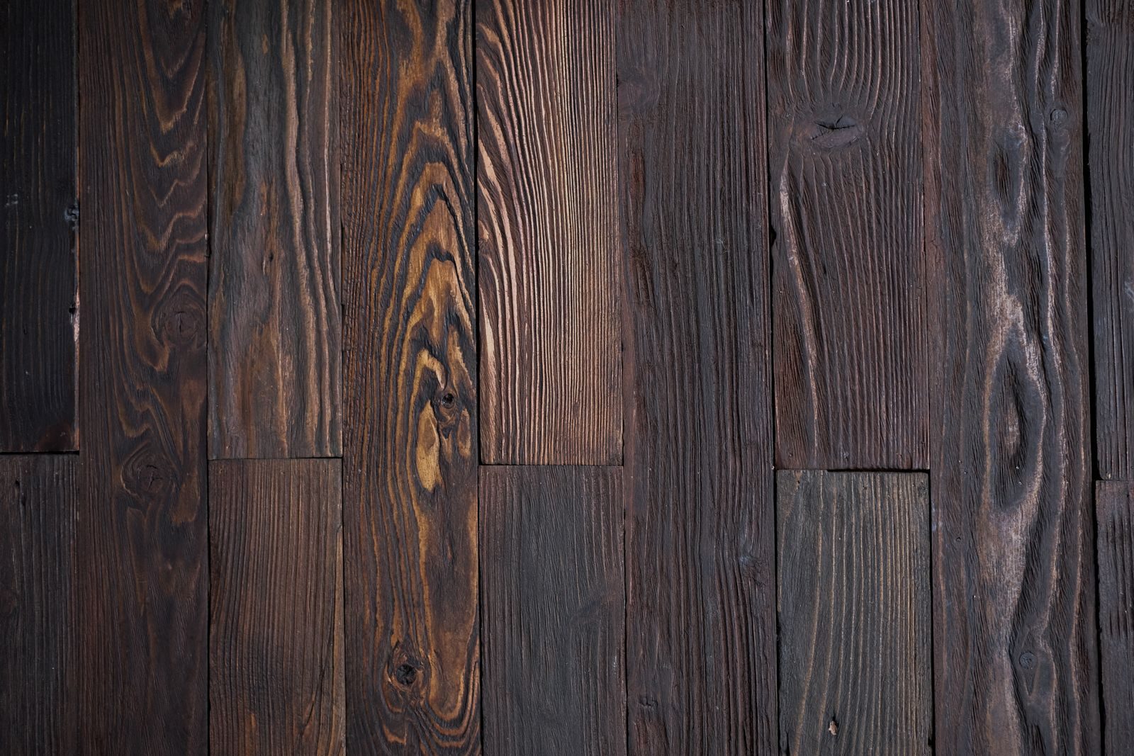 Dark reclaimed wood planks